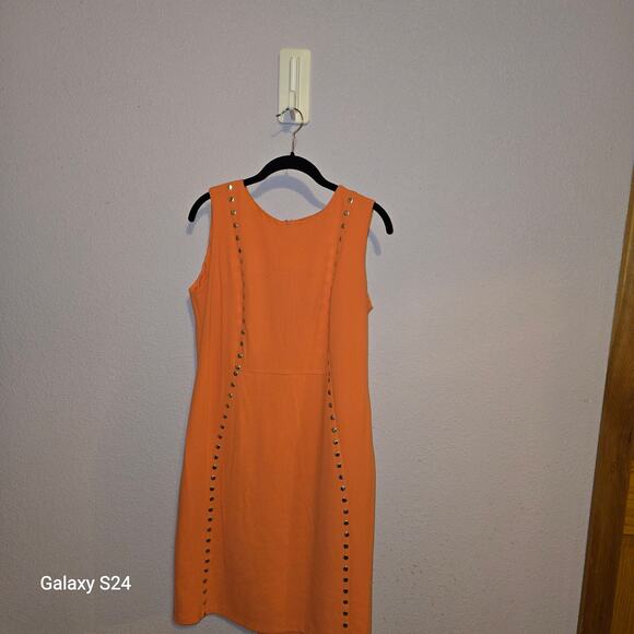 I LE Embellished Tangerine Dress - Picture 1 of 4